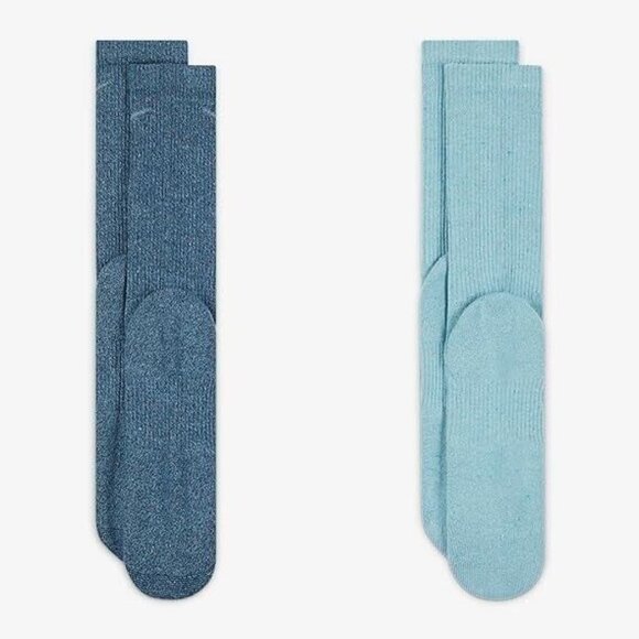 Men's Nike Everyday Plus Dri-FIT Cushioned Crew Socks 2 Pack Blue - Picture 2 of 5